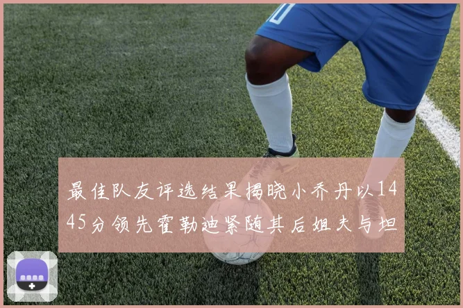 最佳队友评选结果揭晓小乔丹以1445分领先霍勒迪紧随其后姐夫与坦普尔并列第34位