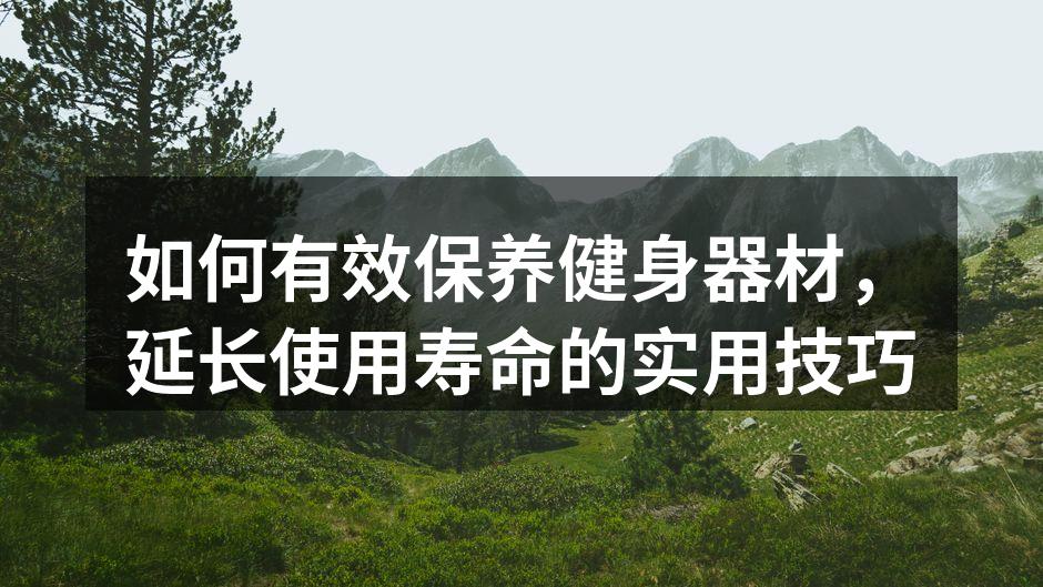 如何有效保养健身器材，延长使用寿命的实用技巧